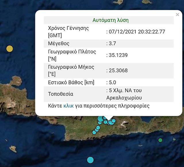 Το επίκεντρο του σεισμού.