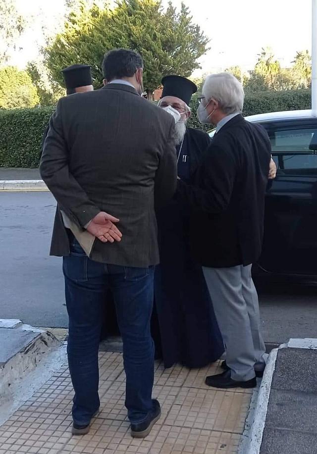 Ο νέος Αρχιεπίσκοπος Κρήτης Ευγένιος, επισκέφθηκε τον Ειρηναίο στο ΠΑΓΝΗ.