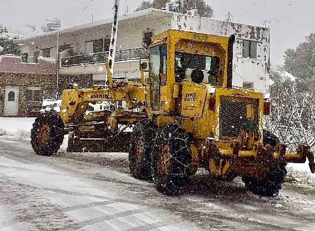 Κακοκαιρία μηχανήματα χιονι