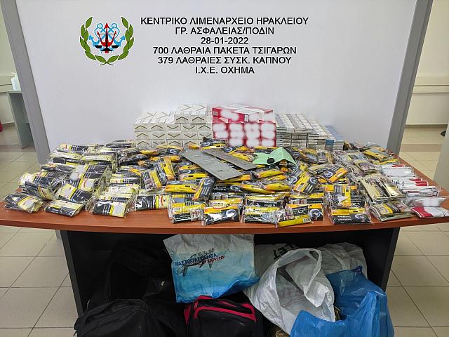 Ηράκλειο: Είχε γεμίσει το αυτοκίνητο με λαθραία τσιγάρα και καπνό