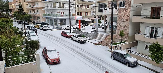 χιόνια μέσα στο Ηράκλειο
