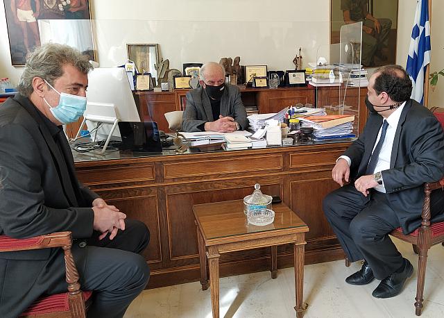 Συνάντηση Δημάρχου Ηρακλείου με Σπρίτζη και Πολάκη