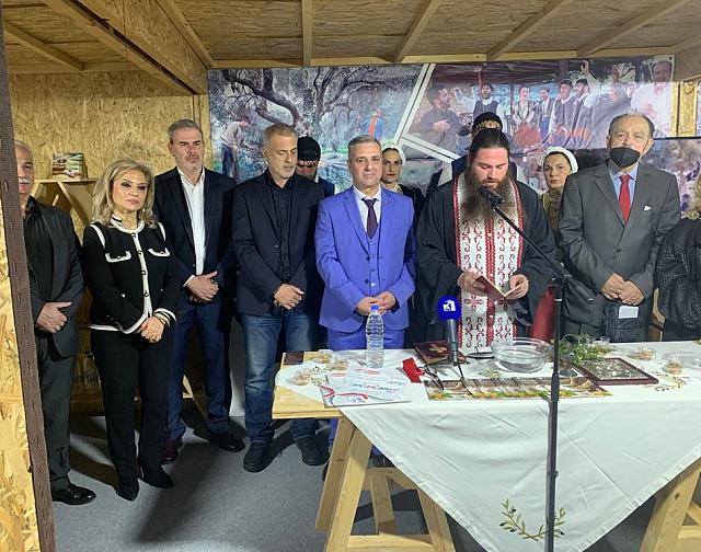 Ο Φραγκάκης στα εγκαίνια της έκθεσης Κρήτη, Η Μεγάλη Συνάντηση 