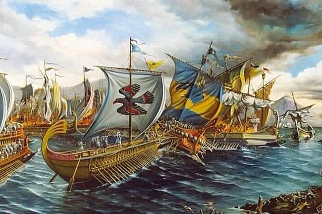 Απεικόνιση ναυμαχίας της Σαλαμίνας