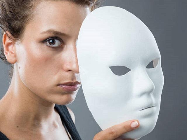 γυναίκα,μάσκα,διπρόσωπος