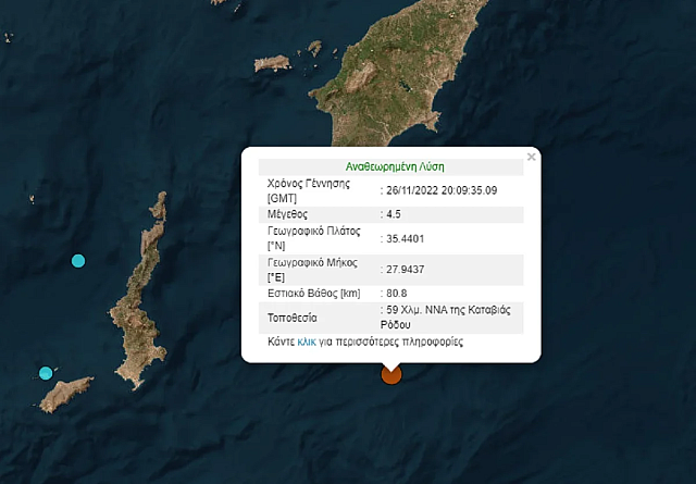 σεισμός Ρόδος