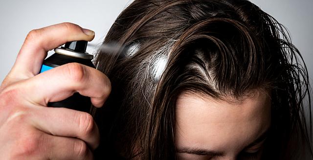 ξηρού σαμπουάν σε μορφή σπρέι