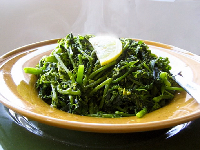 βρούβες, βραστά χόρτα