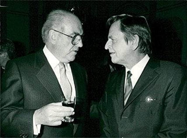 Ο Ανδρέας Παπανδρέου και ο Ούλωφ Πάλμε