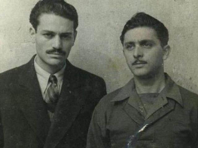 Ο Μανόλης Γλέζος και ο Απόστολος Σάντας