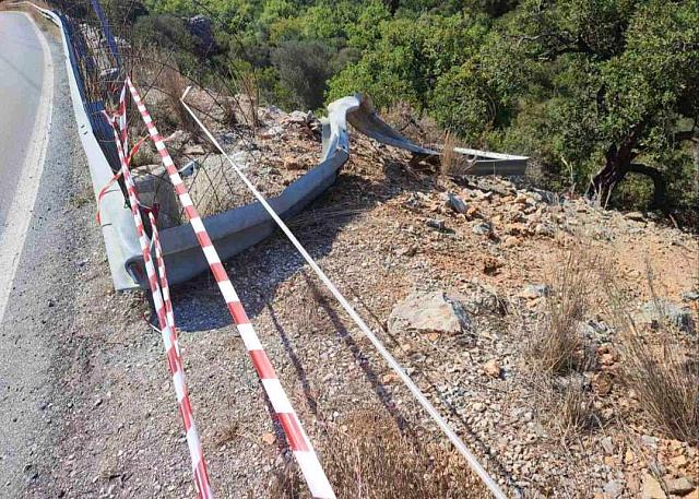 Ηράκλειο: Αποκατέστησαν τις μπάρες στον επαρχιακό δρόμο