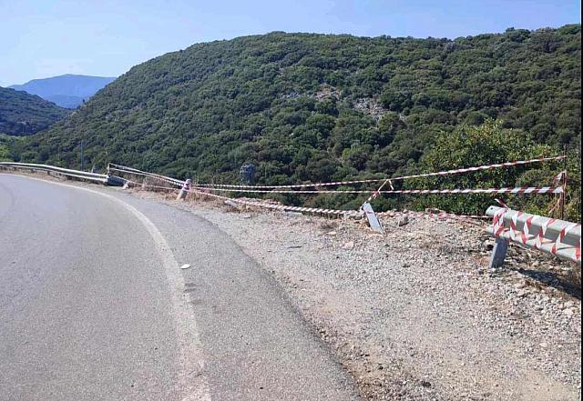 Ηράκλειο: Αποκατέστησαν τις μπάρες στον επαρχιακό δρόμο