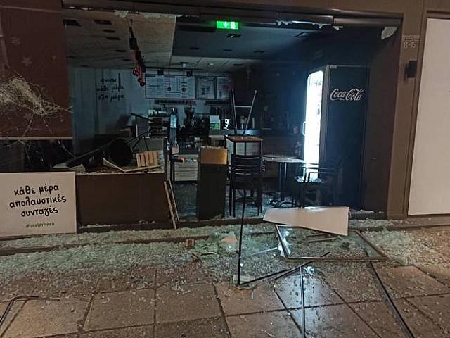 ζημιές σε κατάστημα 