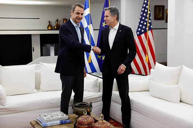 Χανιά: Ολοκληρώθηκε η συνάντηση Μητσοτάκη - Μπλίνκεν