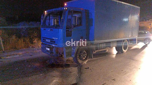 Τροχαιο με φορτηγο