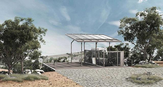 αποψη του ανελκυστηρα πλαγιας - δικταιο άντρο