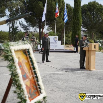 Πραγματοποιήθηκε σήμερα στο Στρατόπεδο «ΜΑΚΗ ΓΕΩΡΓΑΛΛΑ» στον Μαθιάτη, ο επίσημος εορτασμός του Μεγαλομάρτυρα Αγίου Γεωργίου, Προστάτη του Στρατού Ξηράς.