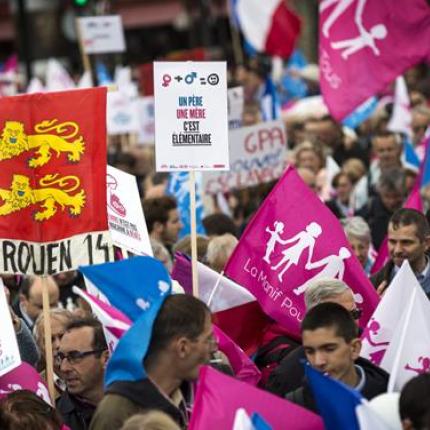 Διαδήλωσαν για τις "οικογενειακές αξίες" στο Παρίσι