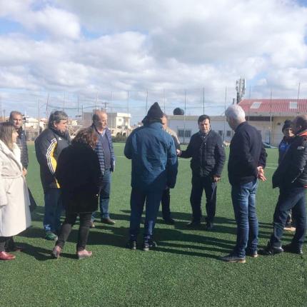 αποκατάσταση ζημιών στο γήπεδο του Ηροδότου