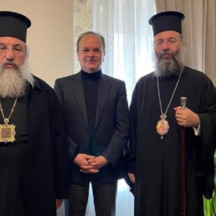 επίσκεψη ιεραρχών στον δήμαρχο Ρεθύμνου