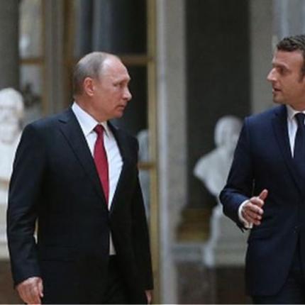 τηλεφωνική επικοινωνία μεταξύ Μακρόν και Πούτιν 