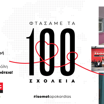 ISOMAT: Σε 3 χρόνια δώρισε υλικά για επισκευή και βαφή 100 σχολείων