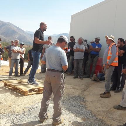 Αεροδρόμιο Καστελίου: Τρίωρη στάση εργασίας για τους εργατοτεχνίτες