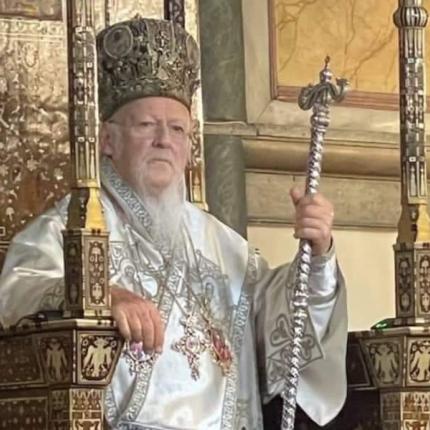 Ο Οικουμενικός Πατριάρχης Βαρθολομαίος Α'