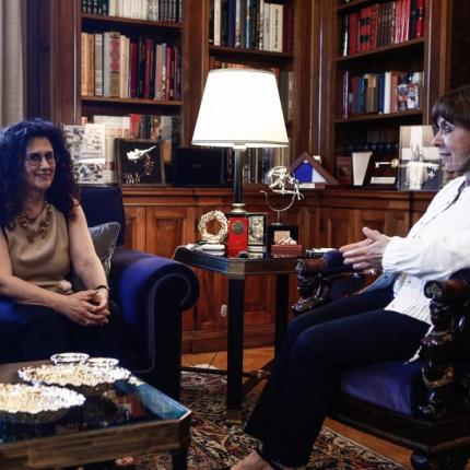 Συνάντηση Κ. Σακελλαροπούλου με Κ. Σπανού για τις εκλογές