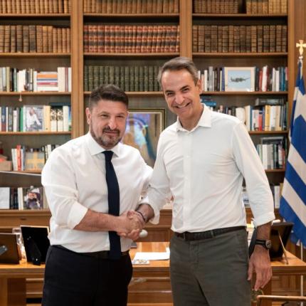 Με τον υποψήφιο περιφερειάρχη Αττικής Ν. Χαρδαλιά συναντήθηκε ο Κ. Μητσοτάκης