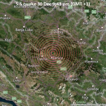 ΣΕΙΣΜΟς ΒΟΣΝΙΑ