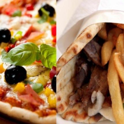 πίτσα σουβλάκι