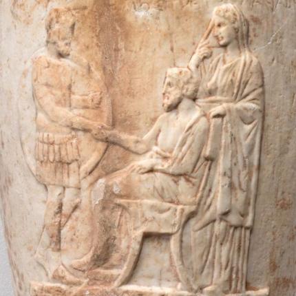 μαρμάρινη επιτύμβια λήκυθος