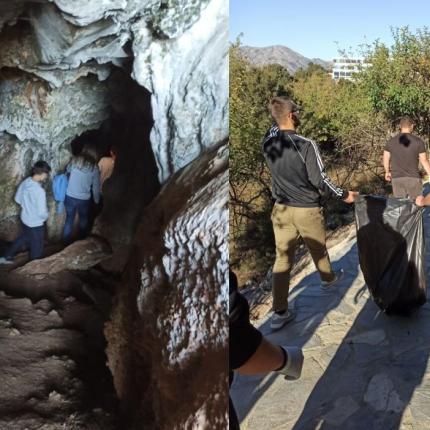 μαθητες στο Κρόνιο σπήλαιο