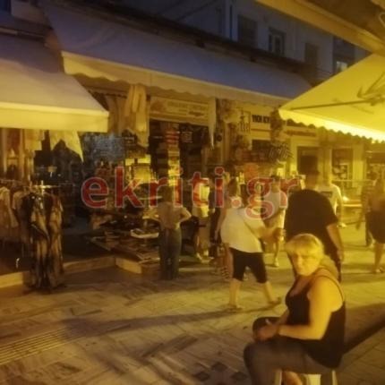 Η κεντρική αγορά του Ηρακλείου χωρίς ρεύμα.