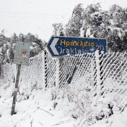 ηράκλειο χιόνια