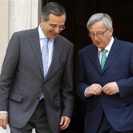 Ολοκληρώθηκε η συνάντηση του Σαμαρά με τον Γιούνκερ