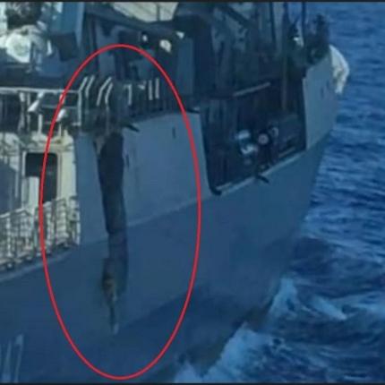 Η ζημιά που έκανε η φραγάτα "Λήμνος" στο  Kemal Reis