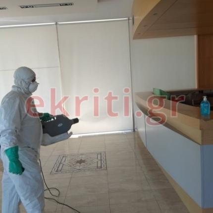 Απολύμανση όλων των χώρων του κτηρίου που στεγάζονται το Ράδιο Κρήτη και το ekriti.gr
