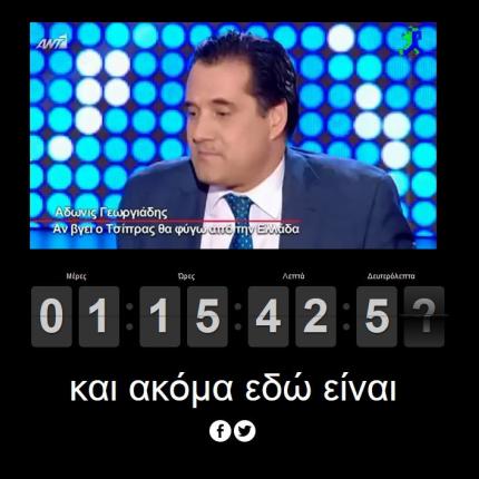 Ιστοσελίδα μετράει τις ώρες παραμονής του Αδώνιδος στην Ελλάδα μετά τις εκλογές