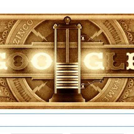 Στον εφευρέτη της μπαταρίας, Αλ. Βόλτα είναι αφιερώμένο το Doodle της Google