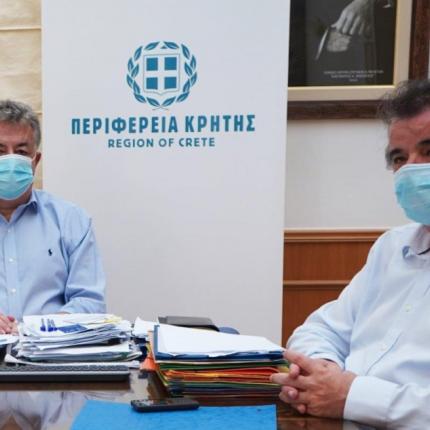 Τα αναπτυξιακά θέματα του Δήμου Αγίου Βασιλείου στη συνάντηση του Δημάρχου με τον Περιφερειάρχη Κρήτης