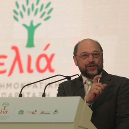 Πρόσκληση Μ.Σούλτς σε όλες της δυνάμεις της Κεντροαριστεράς να συμμετέχουν στην "Ελιά" 