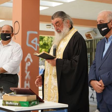 Ο Δήμαρχος Ηρακλείου Βασίλης Λαμπρινός στον Αγιασμό της νέας σχολικής χρονιάς