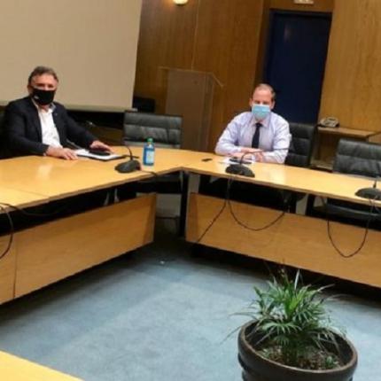 Συνάντηση Δημάρχου Μ. Φραγκάκη με τον Υπουργό Υποδομών και Μεταφορών για το Νέο Αεροδρόμιο