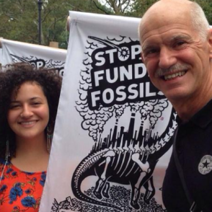 Ο Γιώργος Παπανδρέου διαδηλώνει... στη Νέα Υόρκη... για την κλιματική αλλαγή