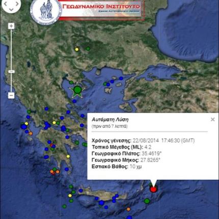 Σεισμός 4,2R στην Κάρπαθο