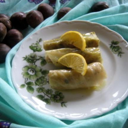 Ψαροντολμάδες με λάχανο