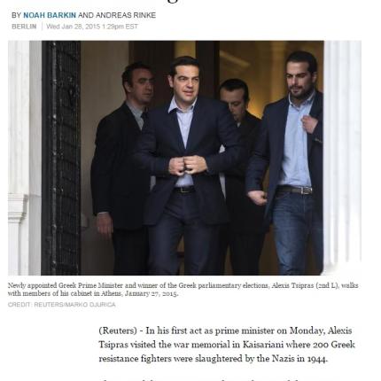 Reuters: Ο Τσίπρας προκαλεί σοκ στους Γερμανούς
