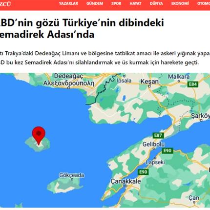 σαμοθρακη - τουρκικο δημοσιευμα